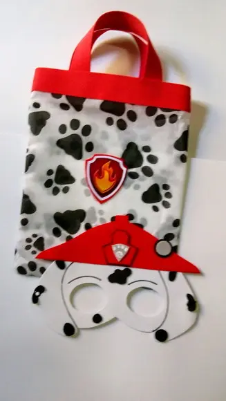 Kit sacolinha e máscara + porta retrato Patrulha canina