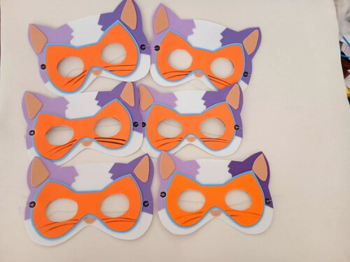 Máscaras Super Gatinhos em Eva