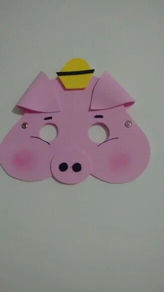 Máscaras Três Porquinhos e Lobo Mau