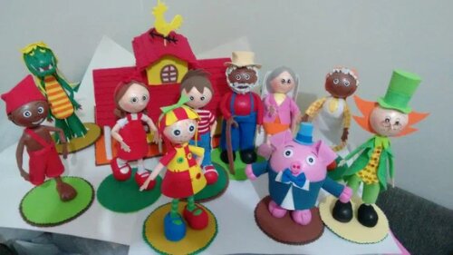 Bonecos do sítio em eva 3D