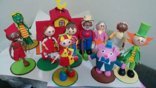 Bonecos do sítio em eva 3D