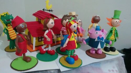 Bonecos do sítio em eva 3D
