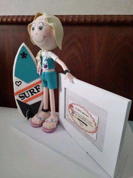 Boneca Surfista com Porta Retrato