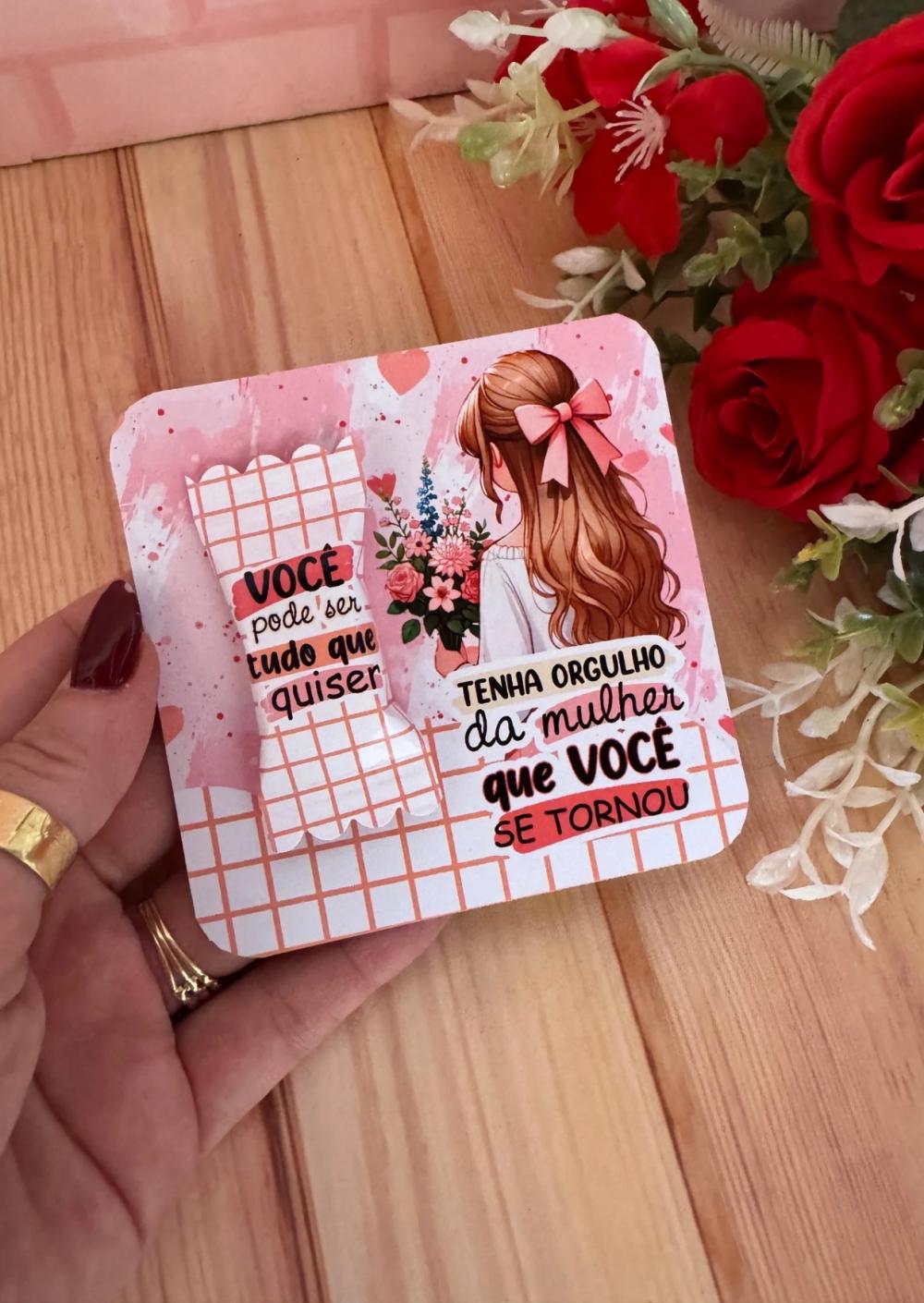 Arquivo de corte cartão + balinha dia das mulheres