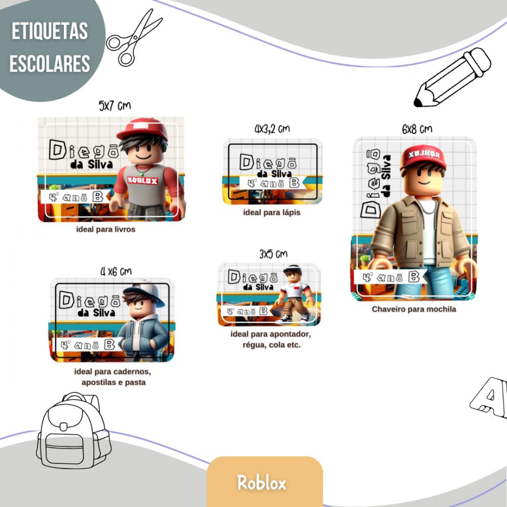 Arquivo de corte etiqueta roblox menino