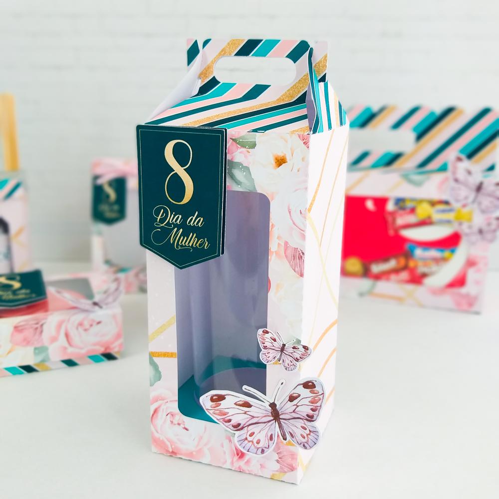 Arquivo de corte Caixa para Long Drink Dia das Mulheres