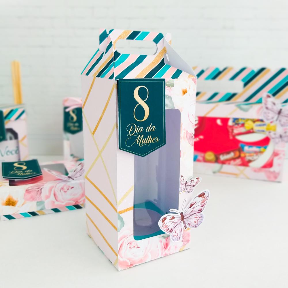 Arquivo de corte Caixa para Long Drink Dia das Mulheres