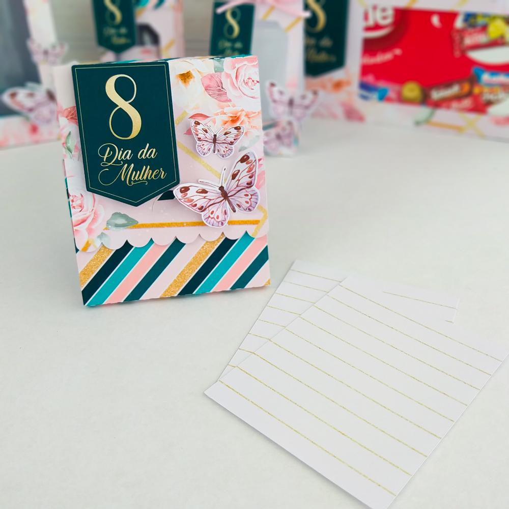 Arquivo de Corte Caixa para bloquinho Dia das Mulheres