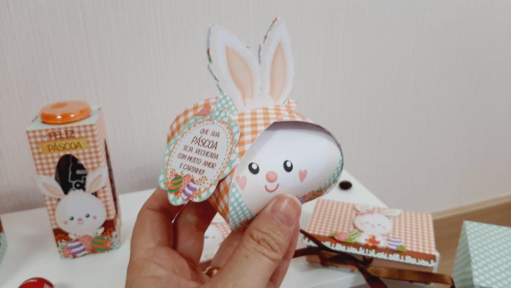 Arquivo de Corte caixa bombom coelho páscoa
