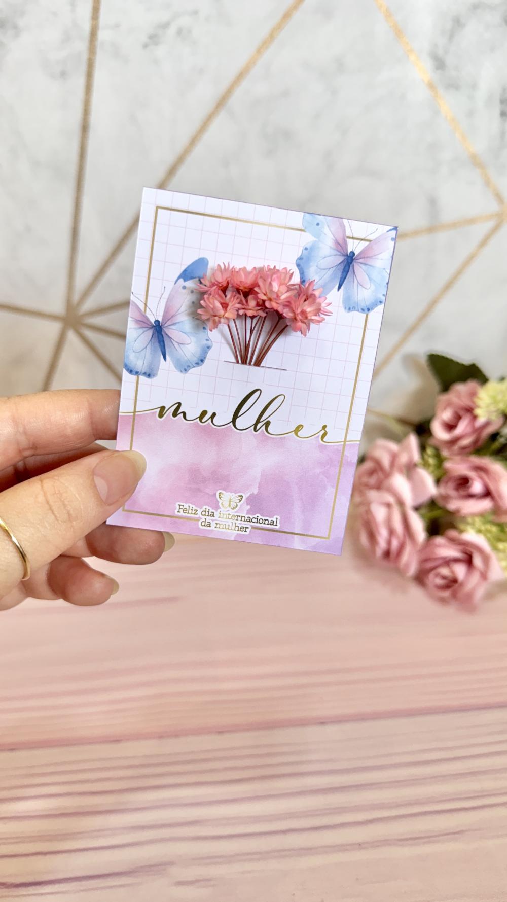 Arquivo de Corte card florzinha Dia das Mulheres