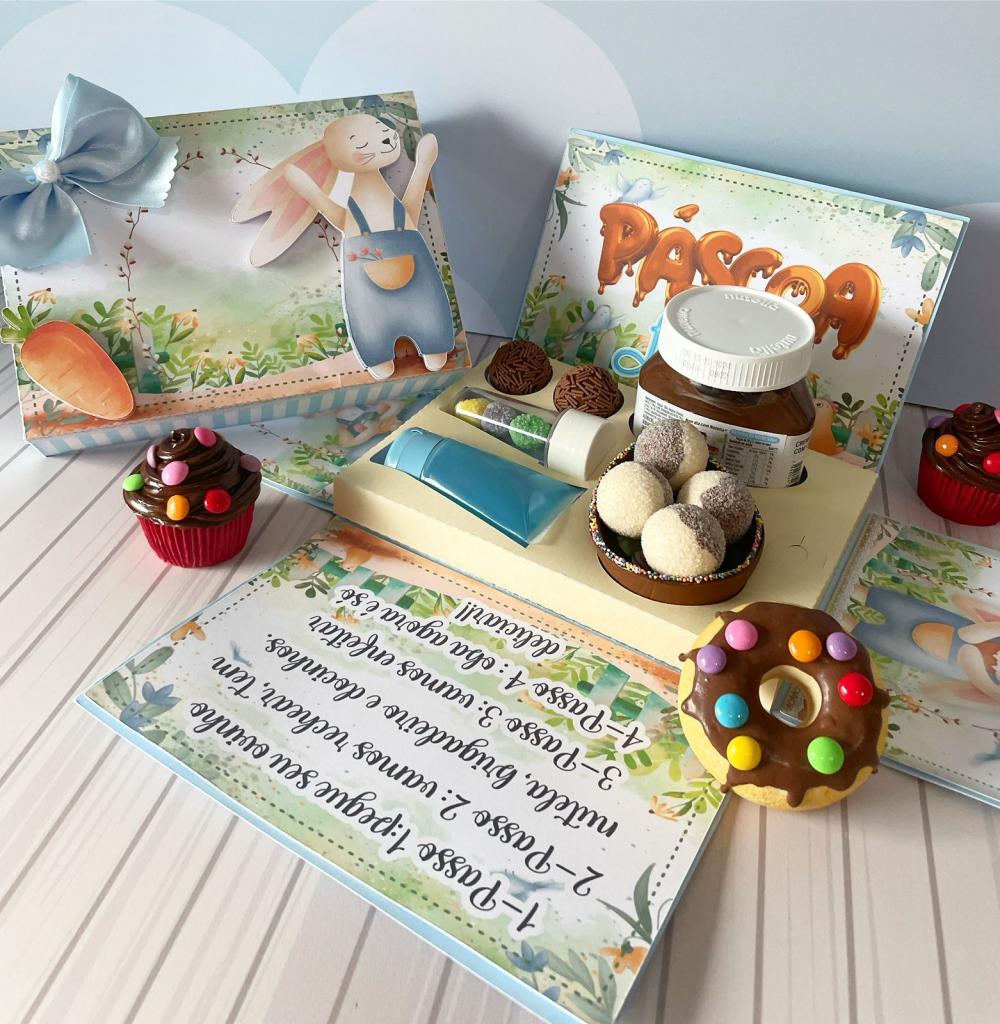 Arquivo de corte Caixa explosão coelhinho páscoa
