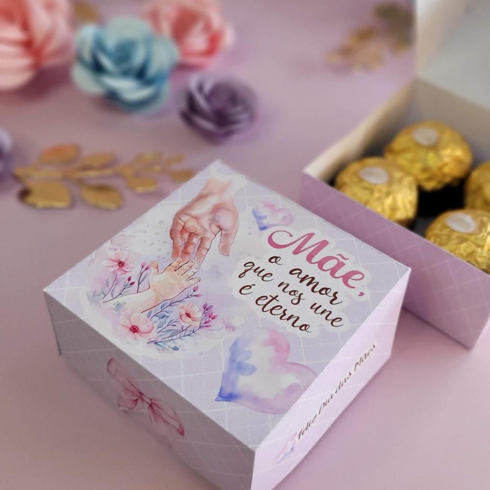 Arquivo de corte caixa 4 doces dia das mães