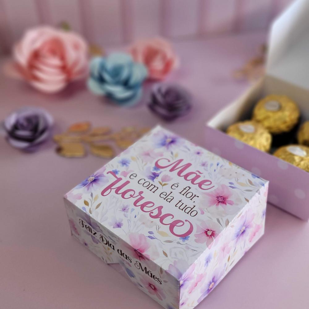 Arquivo de corte caixa 4 doces dia das mães