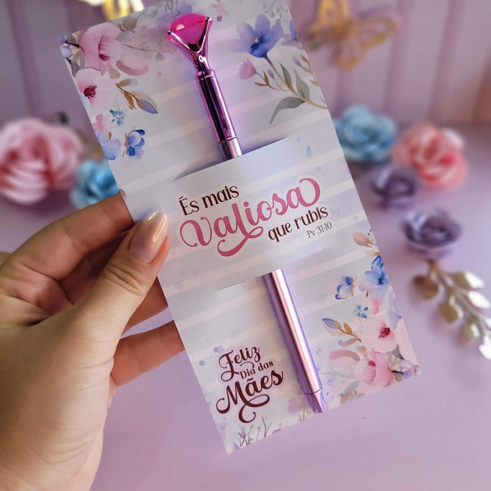Arquivo de corte Card Caneta Diamante dia das mães