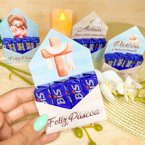 Arquivo de corte caixa envelope pascoa