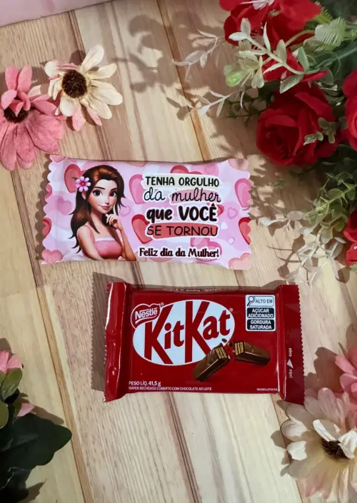 Arquivo de corte kit kat dia das mulheres
