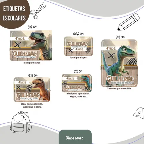 Arquivo de corte etiquetas jurassic