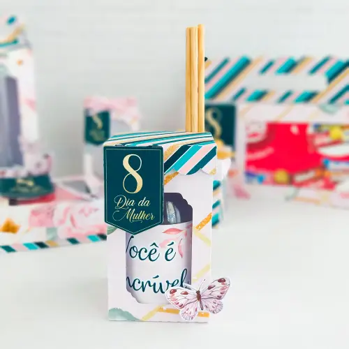 Arquivo de corte Caixa Difusor Dia da Mulher