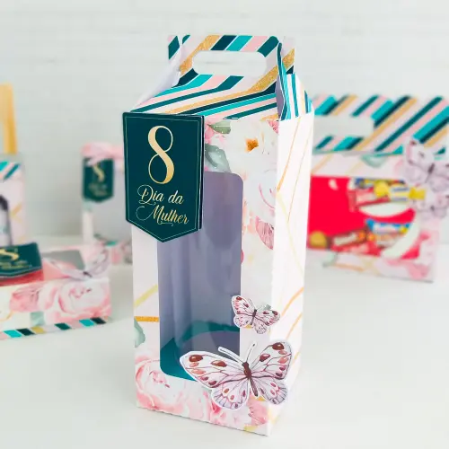 Arquivo de corte Caixa para Long Drink Dia das Mulheres