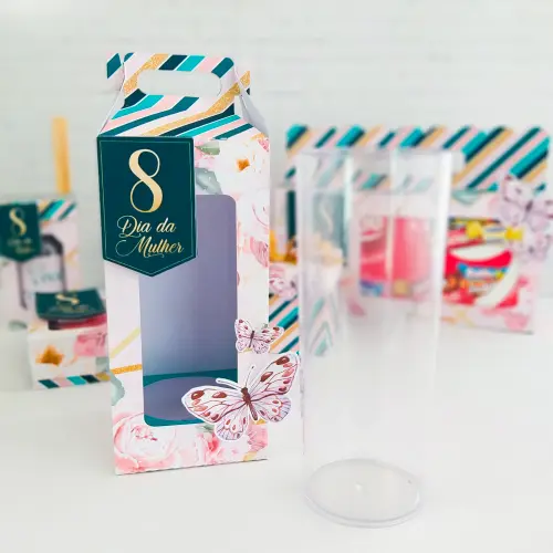 Arquivo de corte Caixa para Long Drink Dia das Mulheres