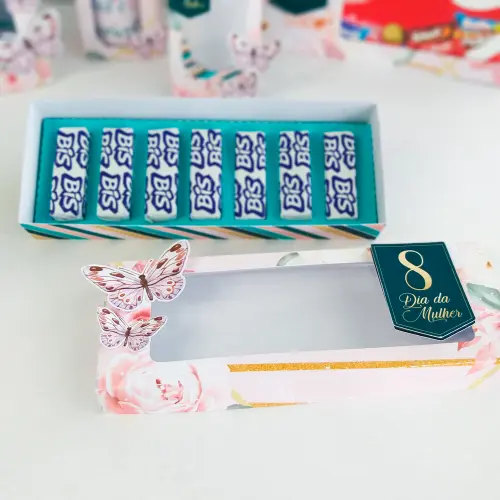 Arquivo de corte Caixa para 7 Bis Dia das Mulheres