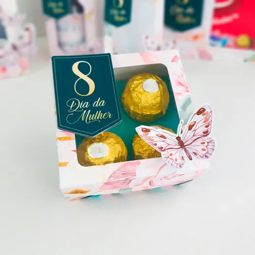 Arquivo de Corte Caixa 4 doces Dia das Mulheres