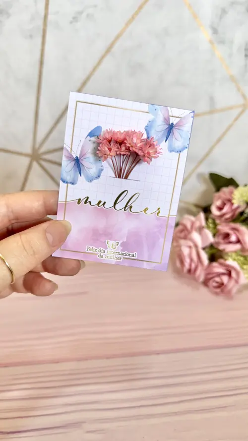 Arquivo de Corte card florzinha Dia das Mulheres