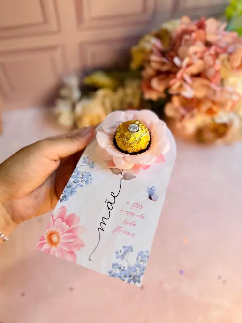 Arquivo de corte Card Forminha Flor dia das mães