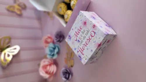 Arquivo de corte caixa 4 doces dia das mães