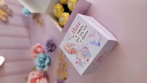 Arquivo de corte caixa 4 doces dia das mães