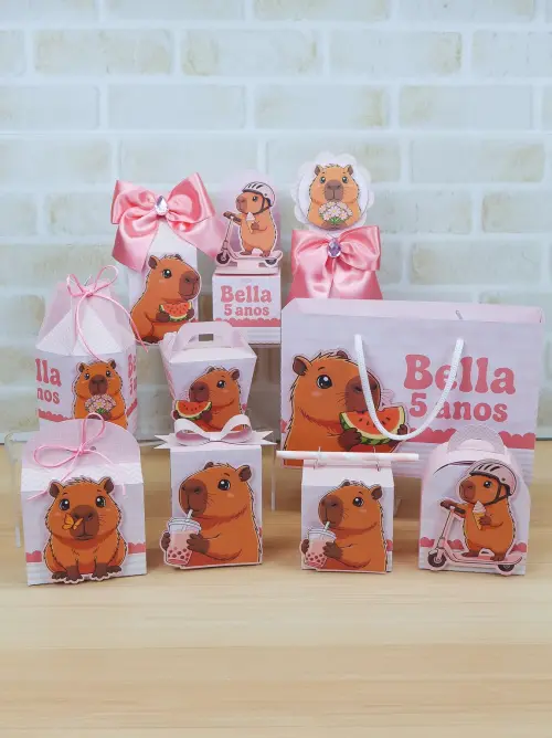 Arquivo De Corte kit capivara menina