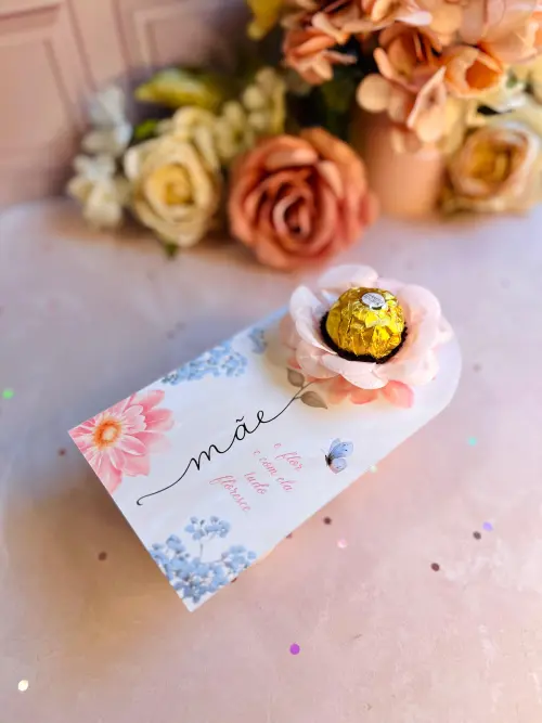 Arquivo de corte Card Forminha Flor dia das mães