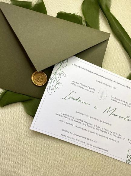 Convite de Casamento Lacre de Cera