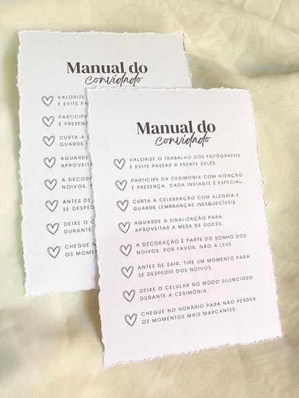 Manual do Convidado Borda Rústica