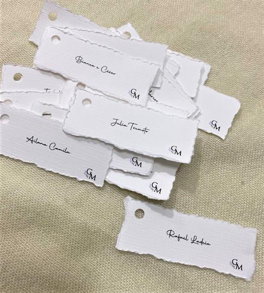 Tag Nome dos Convidados - para Convite - com Borda Artesanal