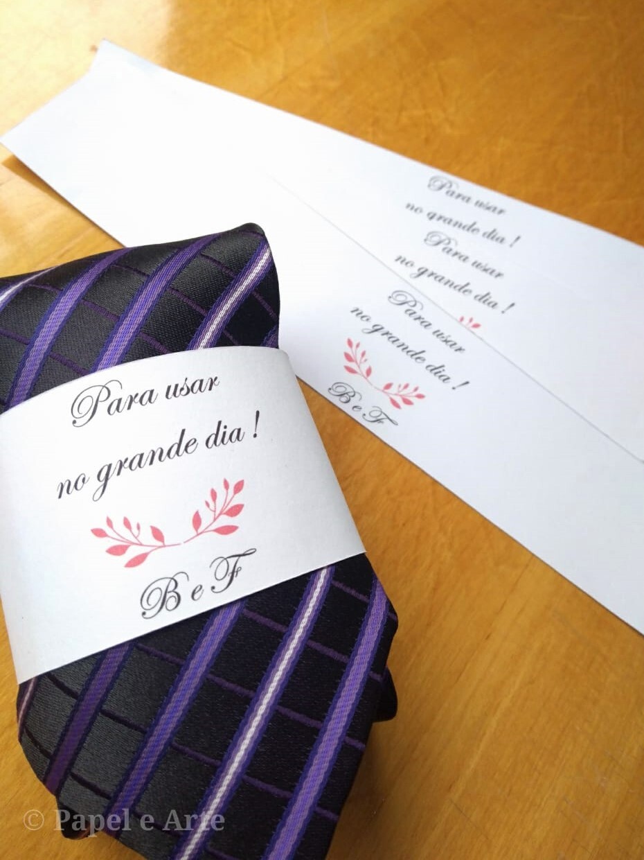 Tag / Cinta para Gravata Padrinhos