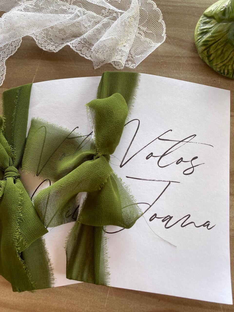 Caderno de Votos Casamento - Fita Artesanal (par)