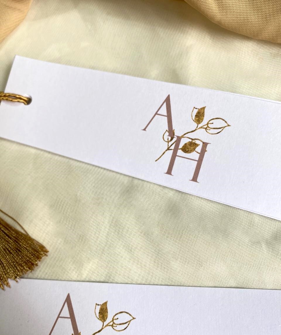 Menu de Casamento em Formato de Leque