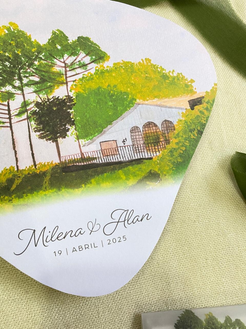 Leque de Casamento Personalizado