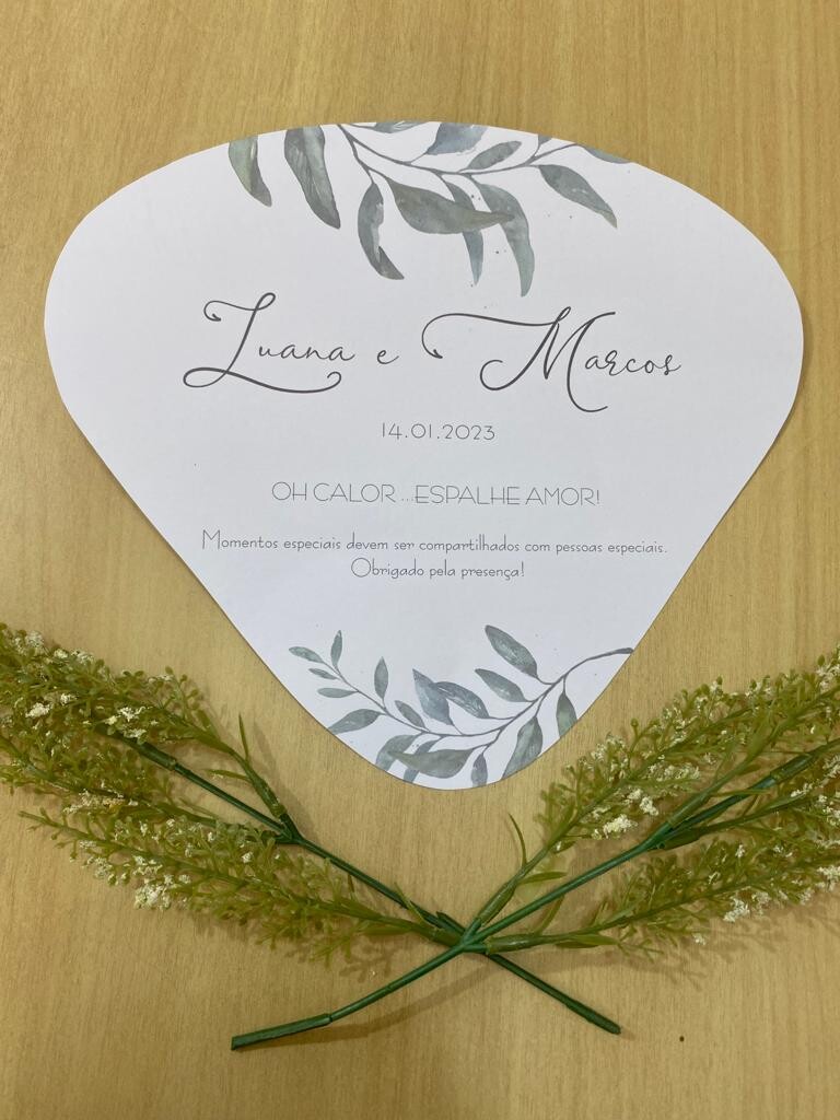 Leque de Casamento Personalizado