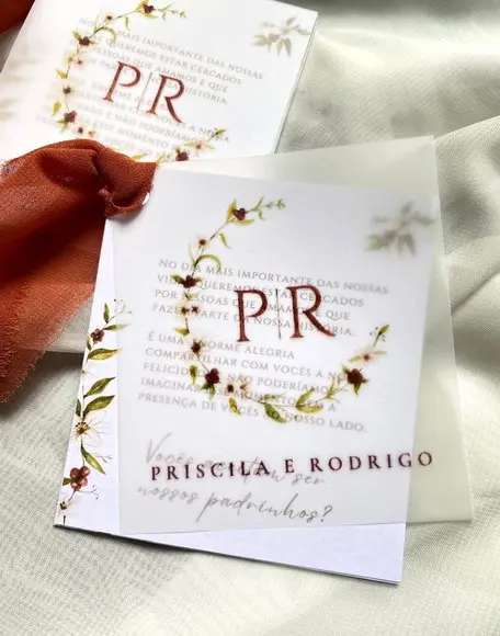 Manual dos Padrinhos - Capa em Papel Vegetal