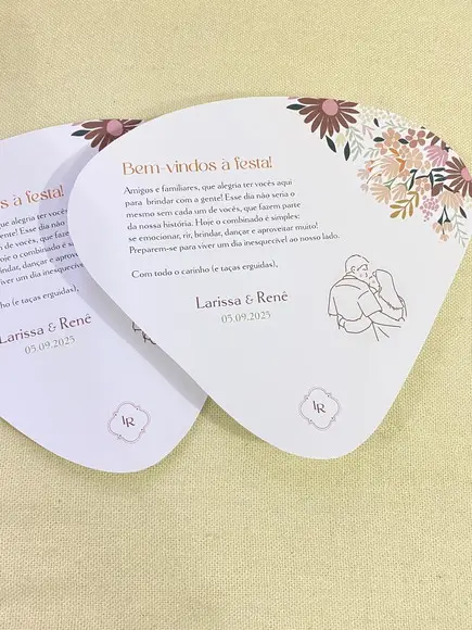 Leque de Casamento Personalizado
