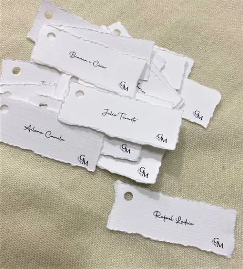 Tag Nome dos Convidados - para Convite - com Borda Artesanal