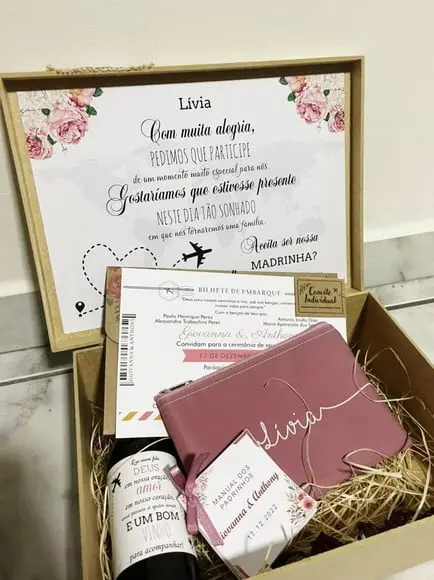 Adesivo para Caixa Padrinhos