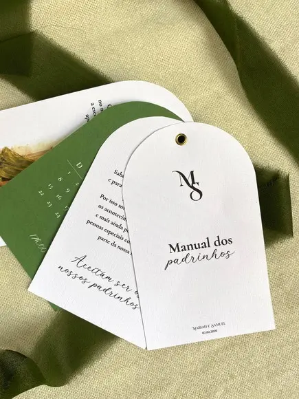 Manual dos Padrinhos - Modelo Card com Corte em Arco
