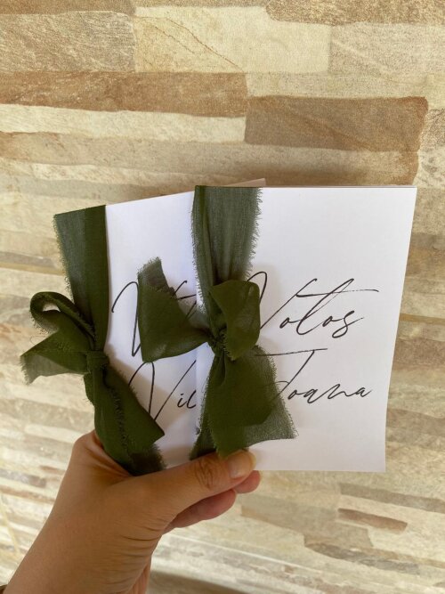 Caderno de Votos Casamento - Fita Artesanal (par)