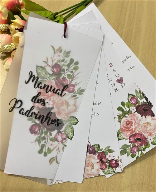 Manual dos Padrinhos - Capa em Papel Translucido