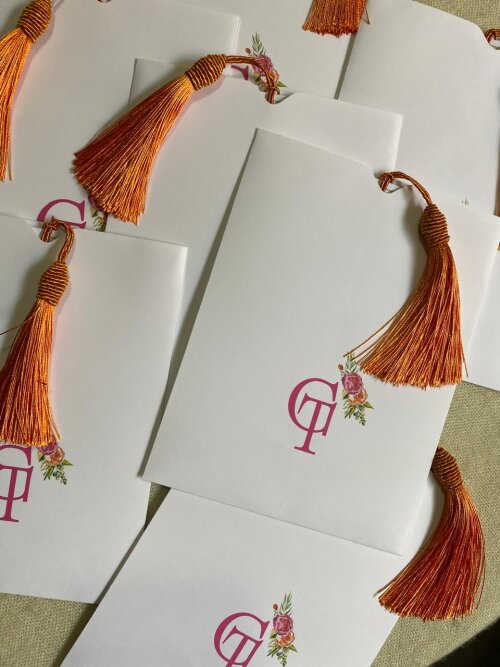 Convite de Casamento com Pingente Tassel