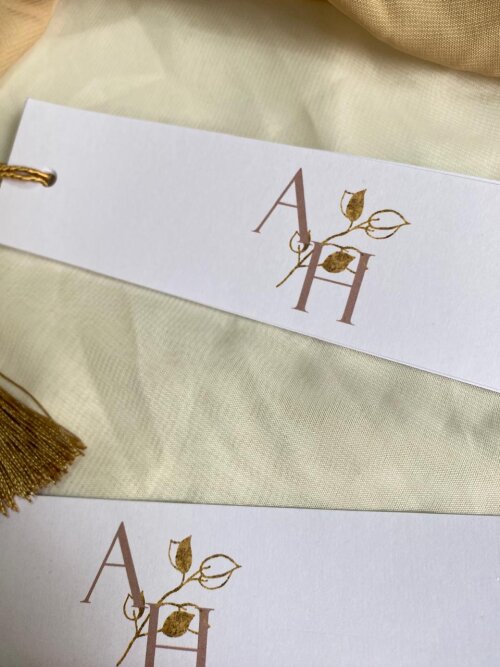 Menu de Casamento em Formato de Leque