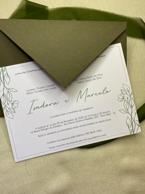 Convite de Casamento Lacre de Cera
